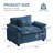 49.5'' W Oversized Premium Chenille Armchair And A Half With Accent Pillow & Removable Cushions-823925342