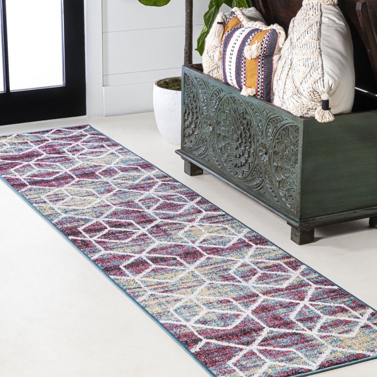 Mashawna Blocks Modern Geometric Multi/White Rug