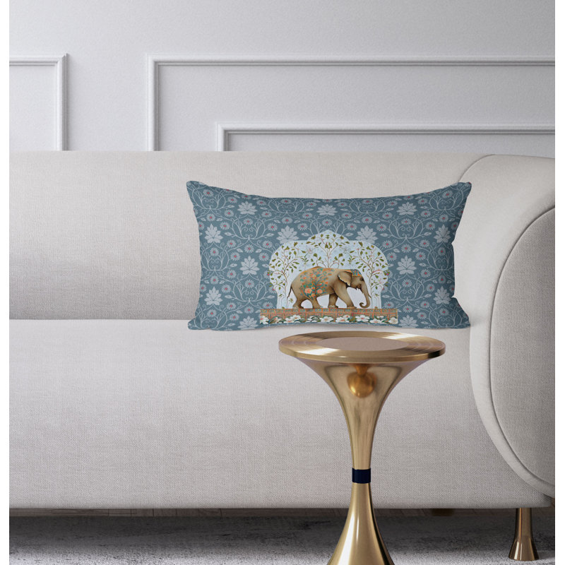 Coussin Mystic Elephant, Brun / Gris