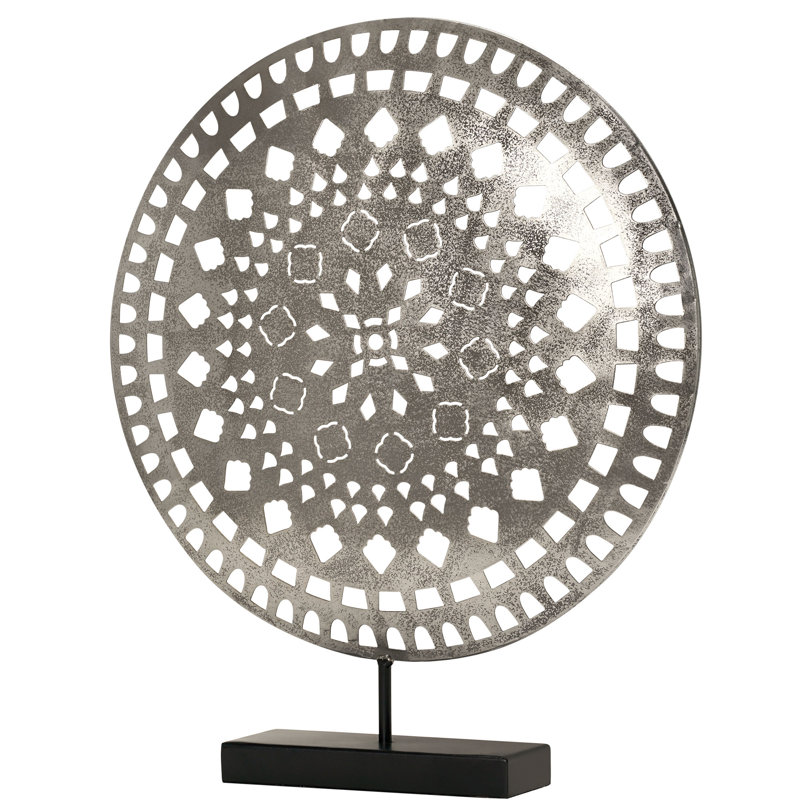 Audresha Metal Medallion Sculpture Tabletop Decor