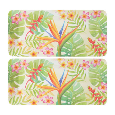 2-Piece Bird of Paradise 17" Rect. Tray