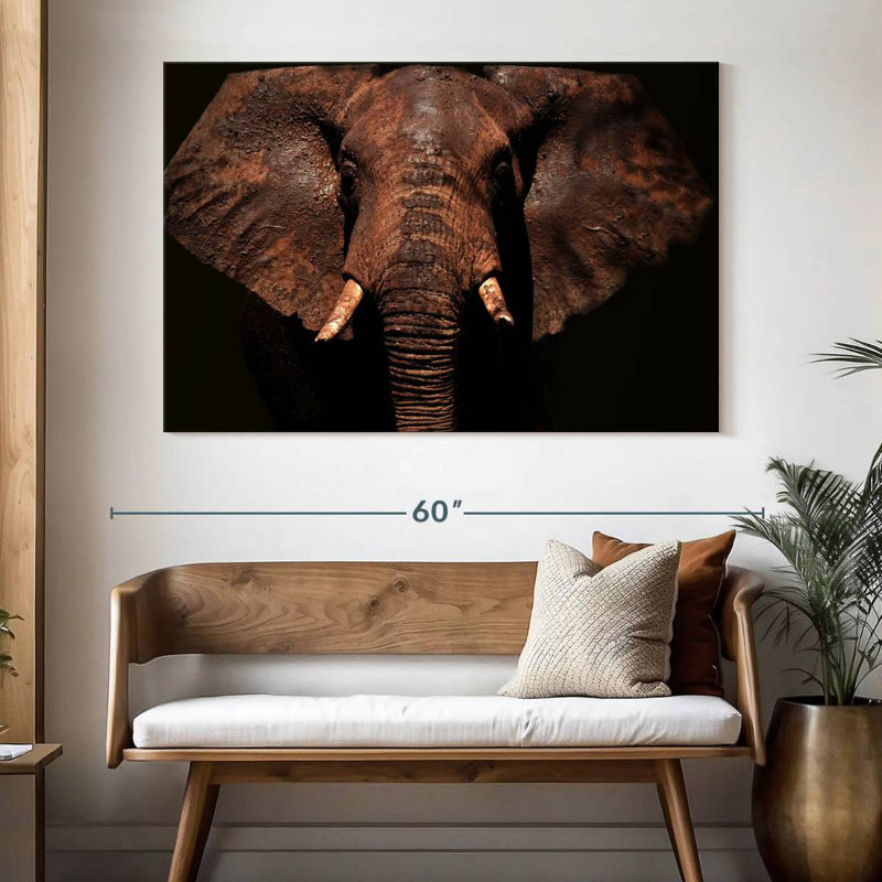 Brampt Aged Elephant, 34" H x 51" W