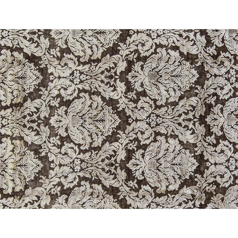 Tapis brun de haute qualité noué à la main