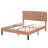 Upgraded Velvet Upholstered Platform Bed with Adjustable Headboard, Reinforced & Quiet Design, No Box Spring Needed, Sturdy Wood Slat Support, Easy Assembly-1115971815-1129005726