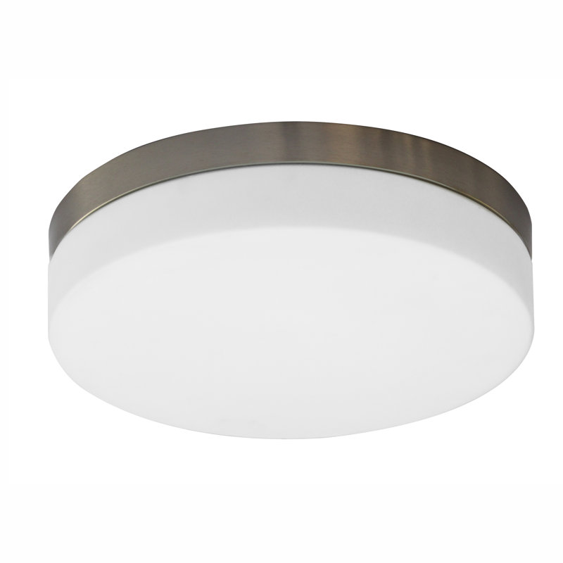 Plafonnier encastré 3 lumières, Acier satiné