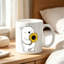 Cute Hand-Drawn Polar Bear & Sunflower Ceramic Mug Coffee Tea Cup Suitable for Mother's Day Gifts.
