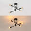 Black Sputnik 4-Light Flush Mount