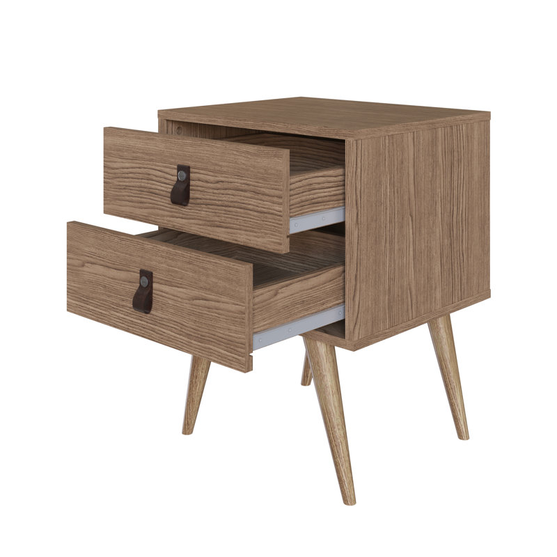 Ensemble de 2 grandes commodes et tables de chevet Audery, Beige