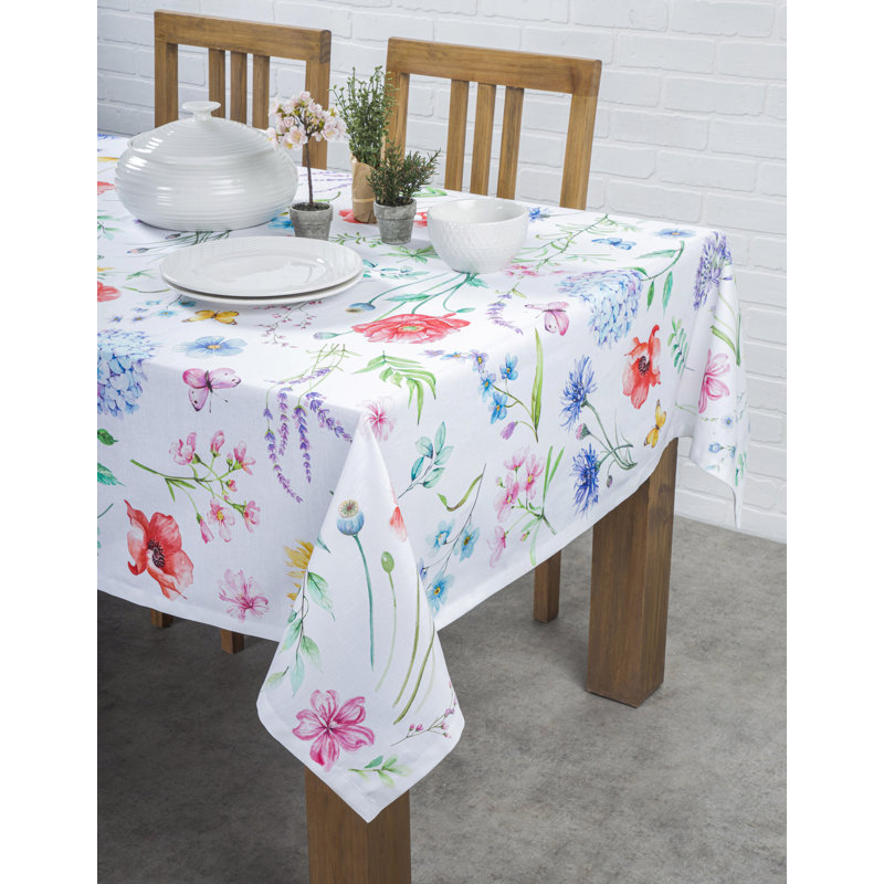 Paisley 100% Cotton Christmas Tablecloth, 72" L x 72" W