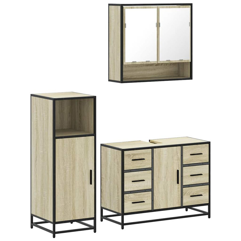 Amillano Bathroom Furniture Suite, Sonoma Oak