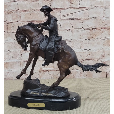 Sculpture toulon Frederic Remington Western Cowboy