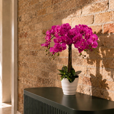 Plastic, Silk Artificial Arrangement in Planter