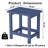 HIKHDPE All-weather Patio Adirondack Side Table Weatherproof & Durable Outdoor End Table-451755689