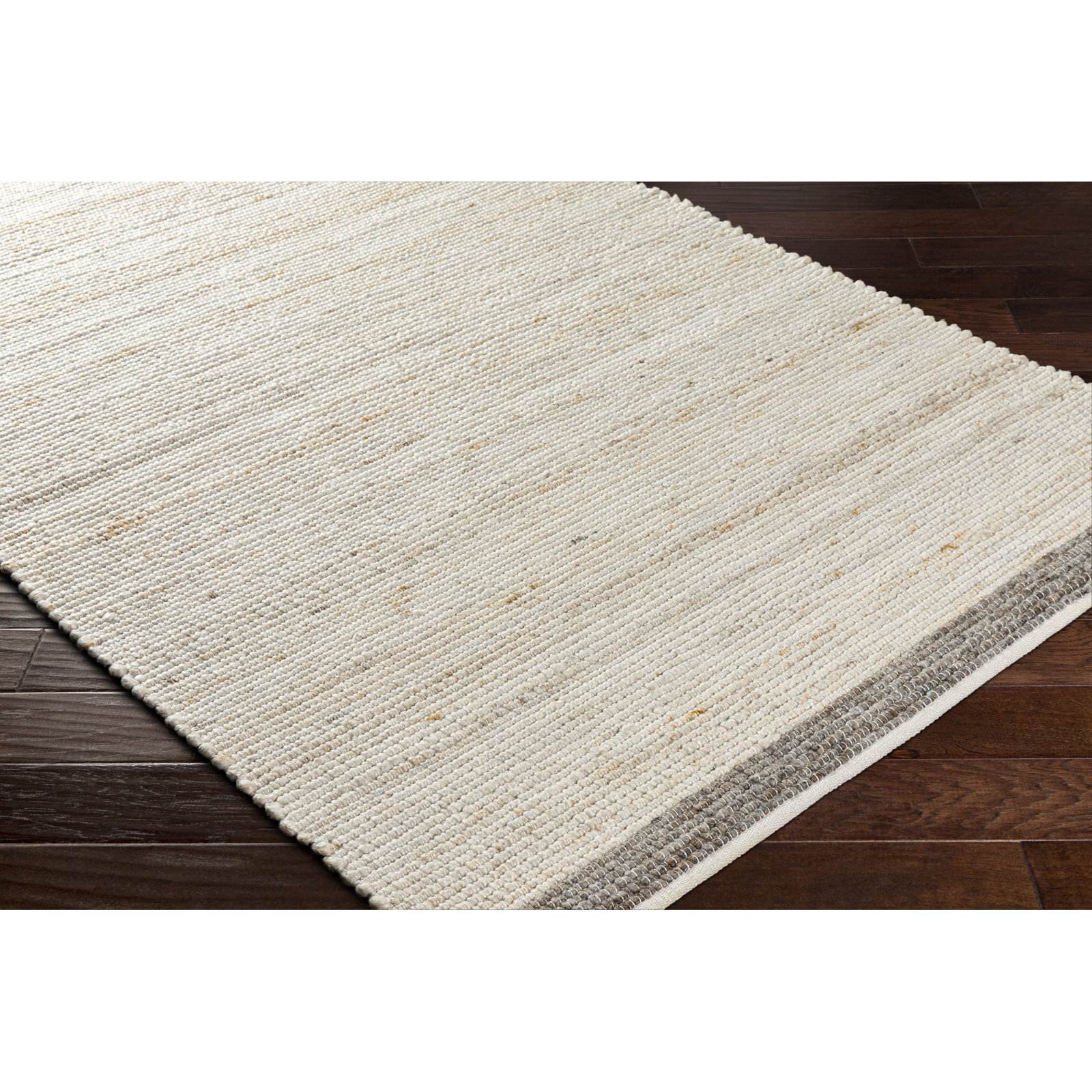 Mecit Handmade Recycled P.E.T Gray/White Indoor/Outdoor Rug, Rectangle 10' x 14'