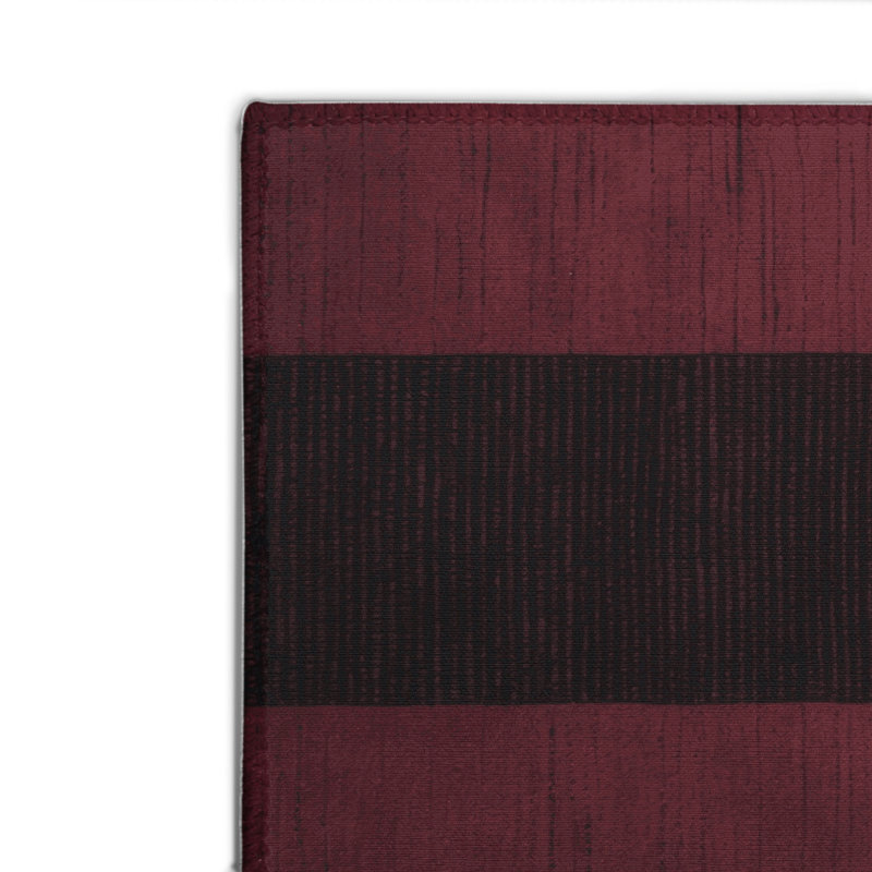 Tapis intérieur / extérieur noir à carreaux, Rectangulaire 2 pi x 3 pi
