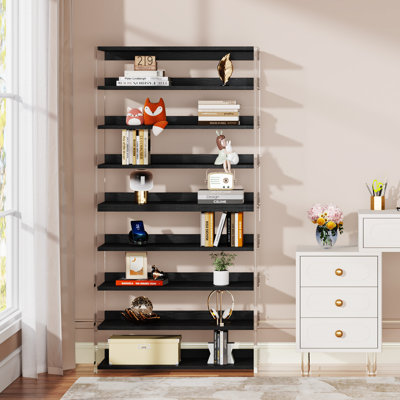 Borghi 31.49" W 8-Tier Acrylic Standard Bookcase
