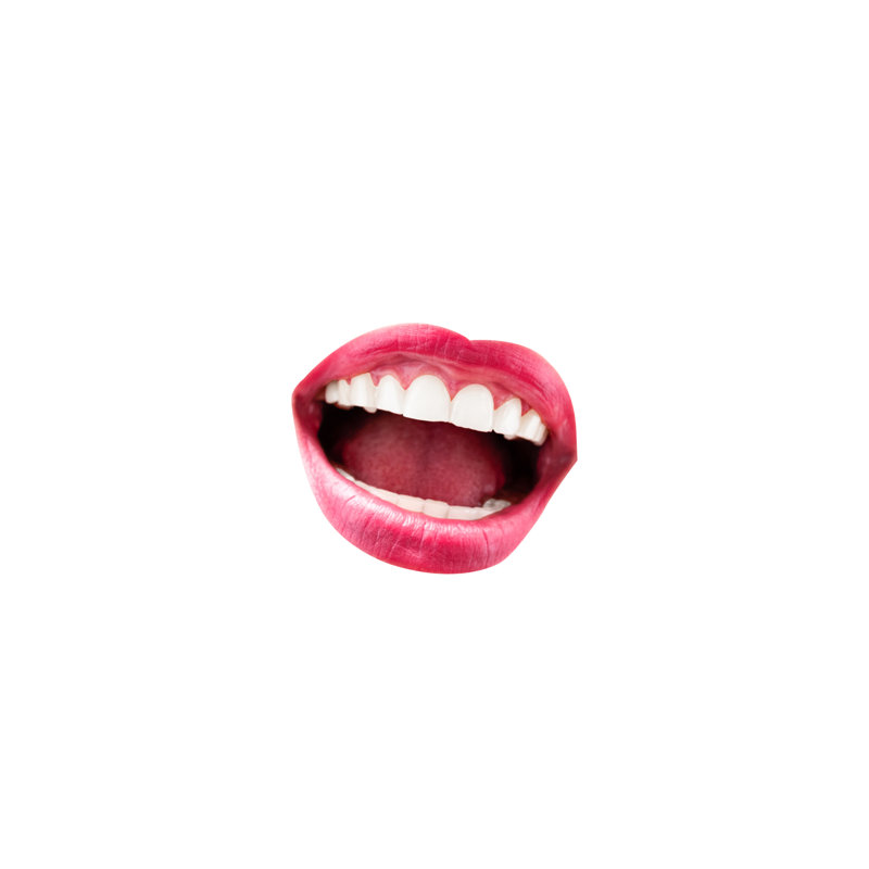 Open Mouth With Lipstick by MarSpb20 - Wrapped Canvas Print, 30cm H x 46cm W x 3.8 cm D