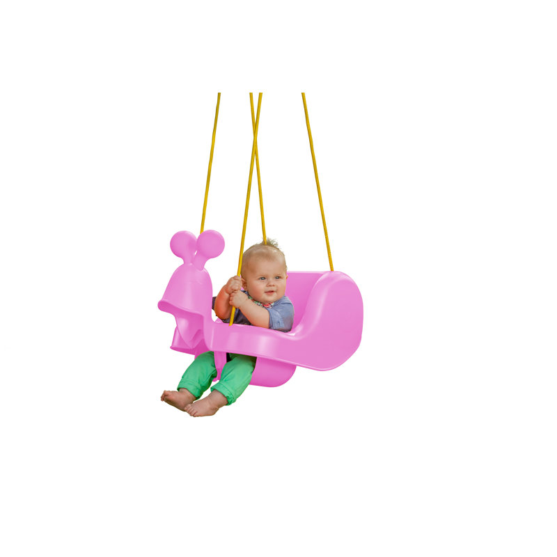 Balançoire en plastique pour bébé et tout-petit, Rose