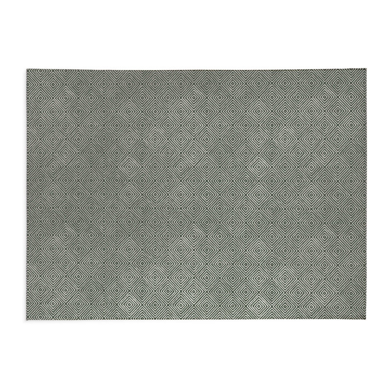 Ikat Spray Kids Play Mat, Chimichurri/Green, Rectangle 24" x 36"