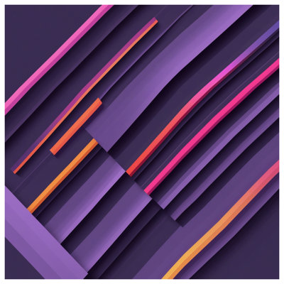Édredon mauve, rose, orange et lignes