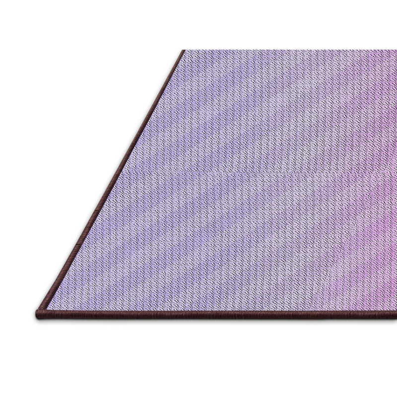 Tapis rose à motifs/mauves de zone, Rectangle 5 pi x 7 pi