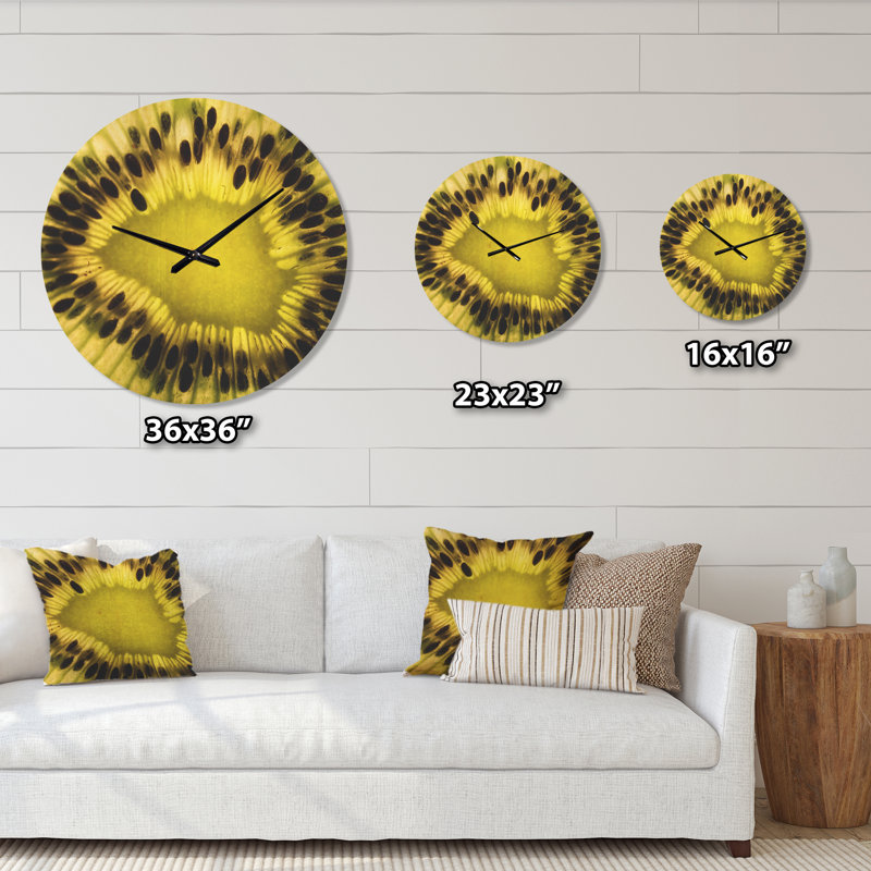 Horloge murale Kiwi Seeds and intérieur, Moyen