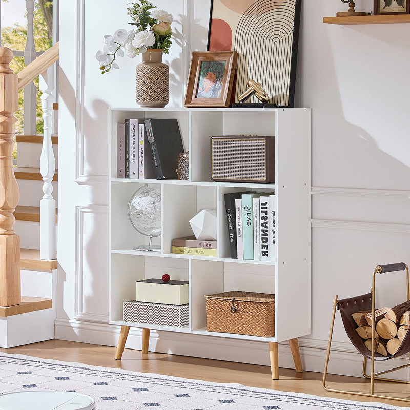 3-Tier Freestanding Open Cube Bookshelf, White