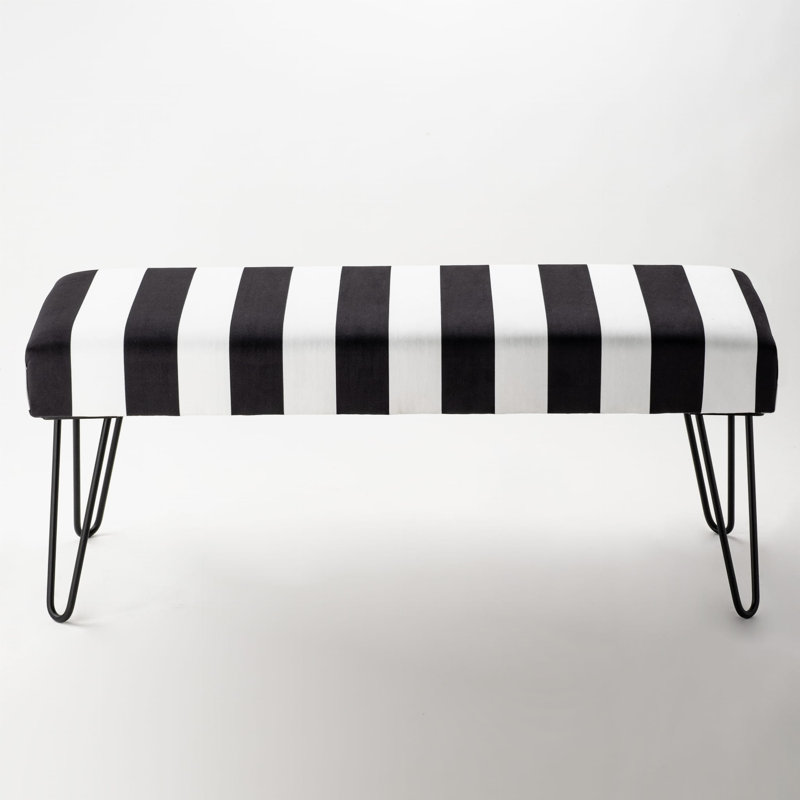 Eulan Velvet Upholstered Bench, H40 x W120 x D30cm