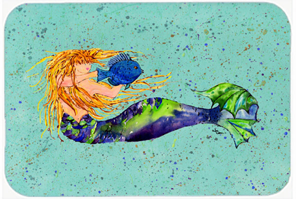 Caroline's Treasures Mermaid Glass Cutting Board
