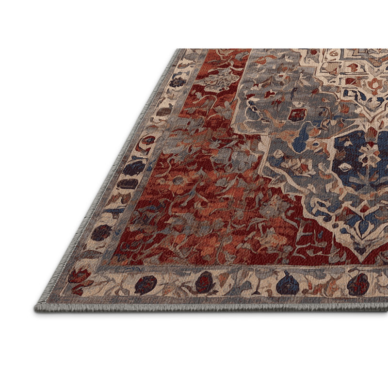 Tapis brun lavable à la machine, Rectangle de 5 pi x 8 pi