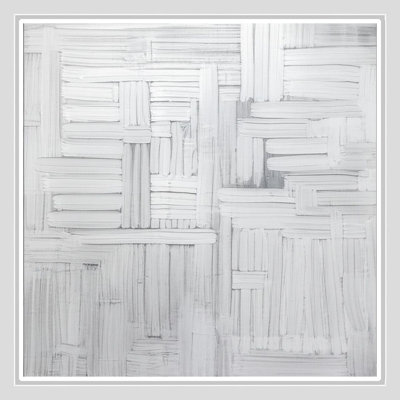 Monochromes abstraits de coups de pinceau - Art mural sur toile encadrée