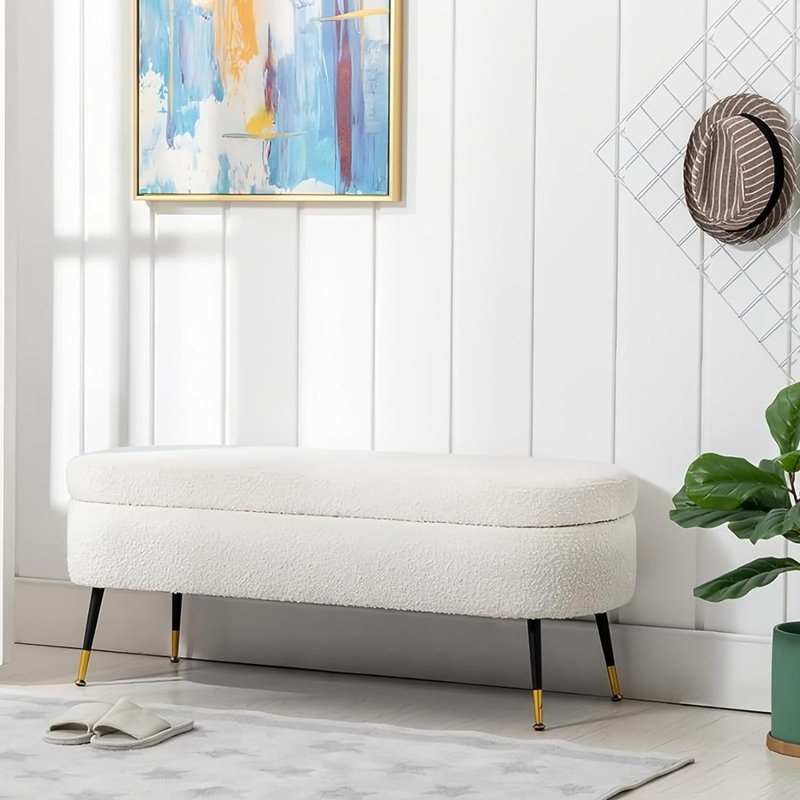Banc de rangement rembourré Maro Boucle