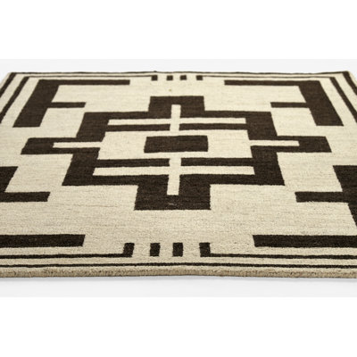 Theresa Brown Hand-Woven Geometric Wool Rug