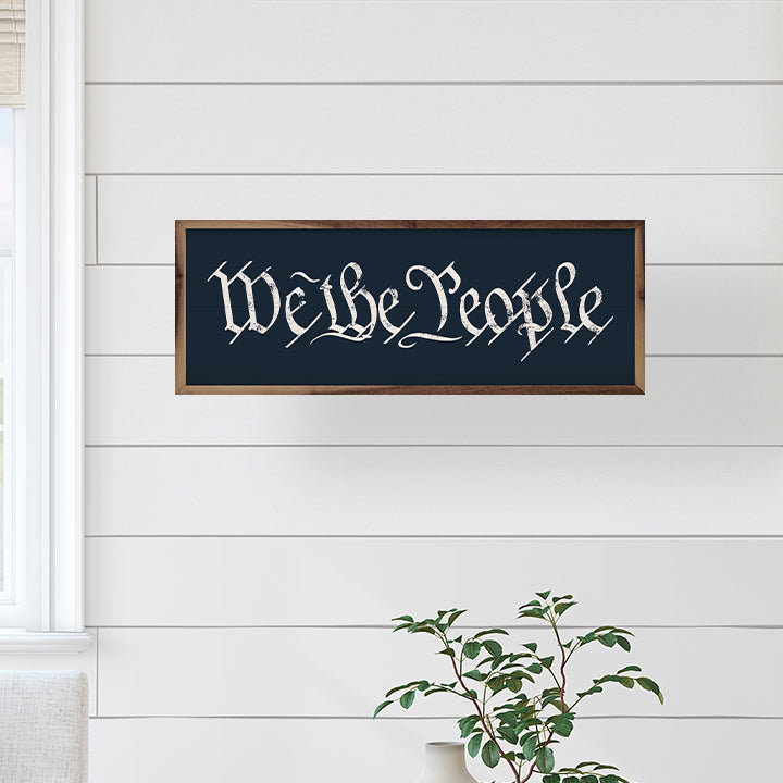 We The People - bleu, H 16 po x l 48 po