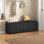Coffre de rangement de 47,2 po, grand banc de rangement avec 2 charnières, banc de style campagnard en bois 242L, coffre de rangement à plateau relevable, banc de bout de lit en bois, convient au vestibule, chambre à coucher, noir