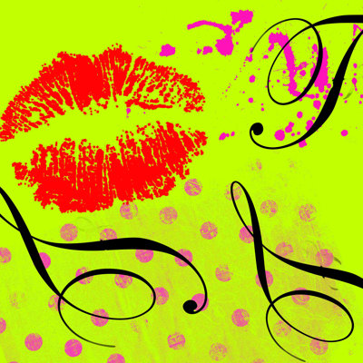 " Graphic Lips Neon Green "