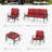 Tapasi 9 - Person Patio Conversation Set with Rocking Lounge Chairs & Optional Firepit Table-101551523-106924936