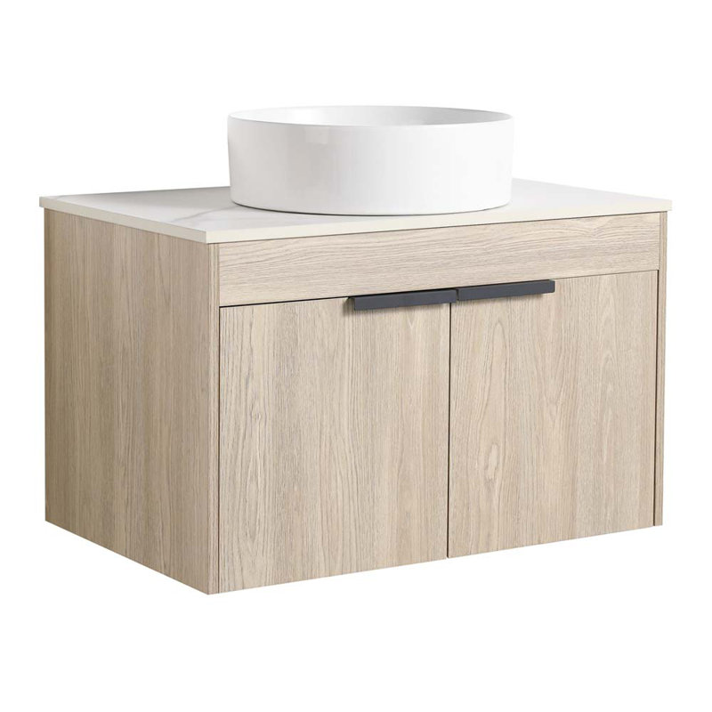 Meuble-lavabo simple 29,5 po avec lavabo en chêne blanc