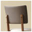 Ensemble de 2 chaises de salle à manger de style moderne Mid-Century, blanc et noyer foncé avec revêtement en similicuir