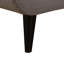 Canapé à deux places avec mélange de polyester, conception matelassée, pieds en bois massif, rembourrage en mousse haute densité et 2 coussins décoratifs