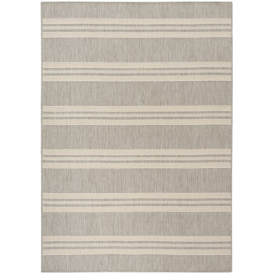 Tapis moderne gris 5 pi x 7 pi Manderella