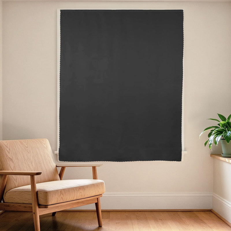  Rideau occultant en polyester de style moderne, 1 fenêtre, 1 panneau, 8 couleurs, Noir, L 83 po x L 91 po