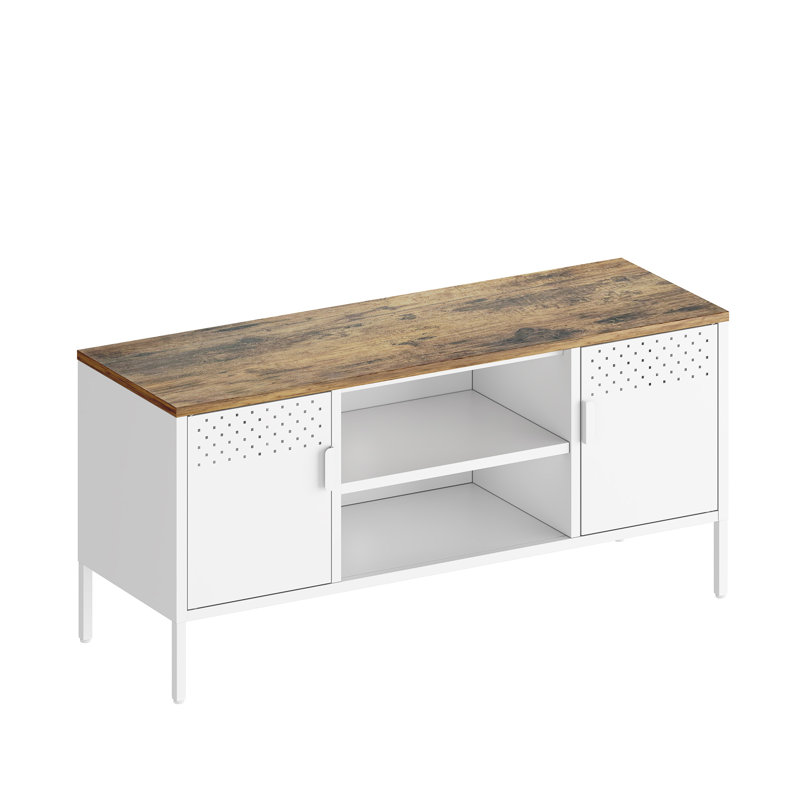Armoire de rangement en métal Landen, Blanc