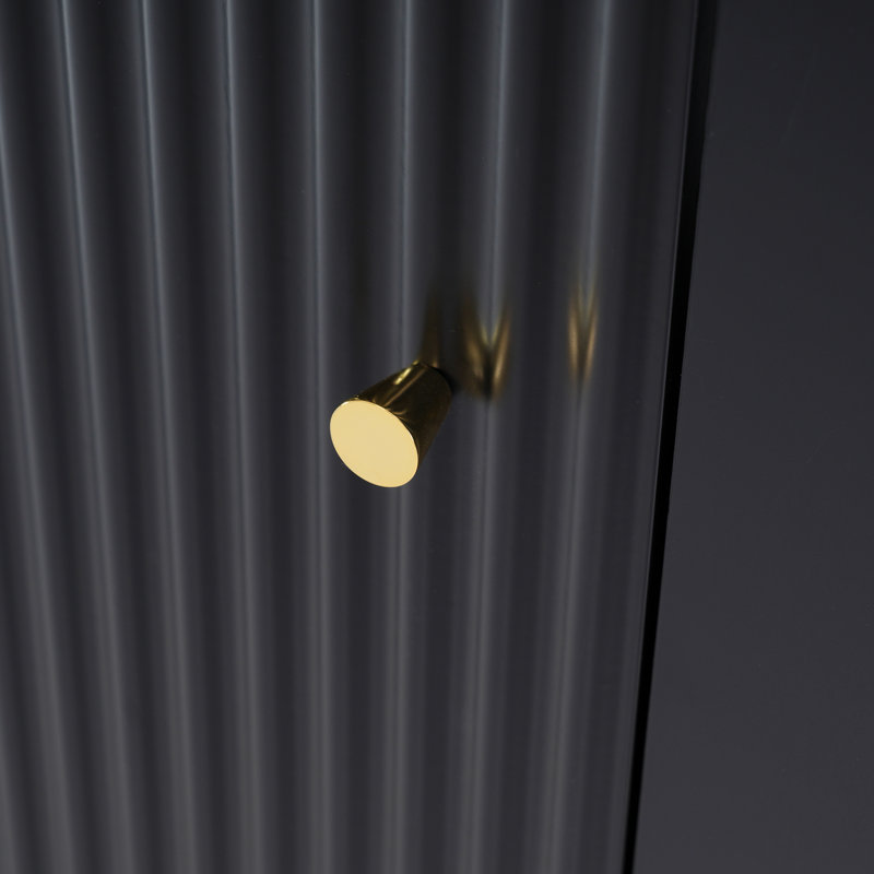 Meuble-lavabo 21,6 po avec lavabo en céramique, Noir