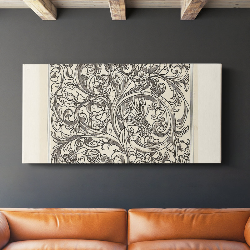 Série abstraite-L XXVII- Toile tendue avec châssis - Prêt à accrocher, H 16 po x l 32 po