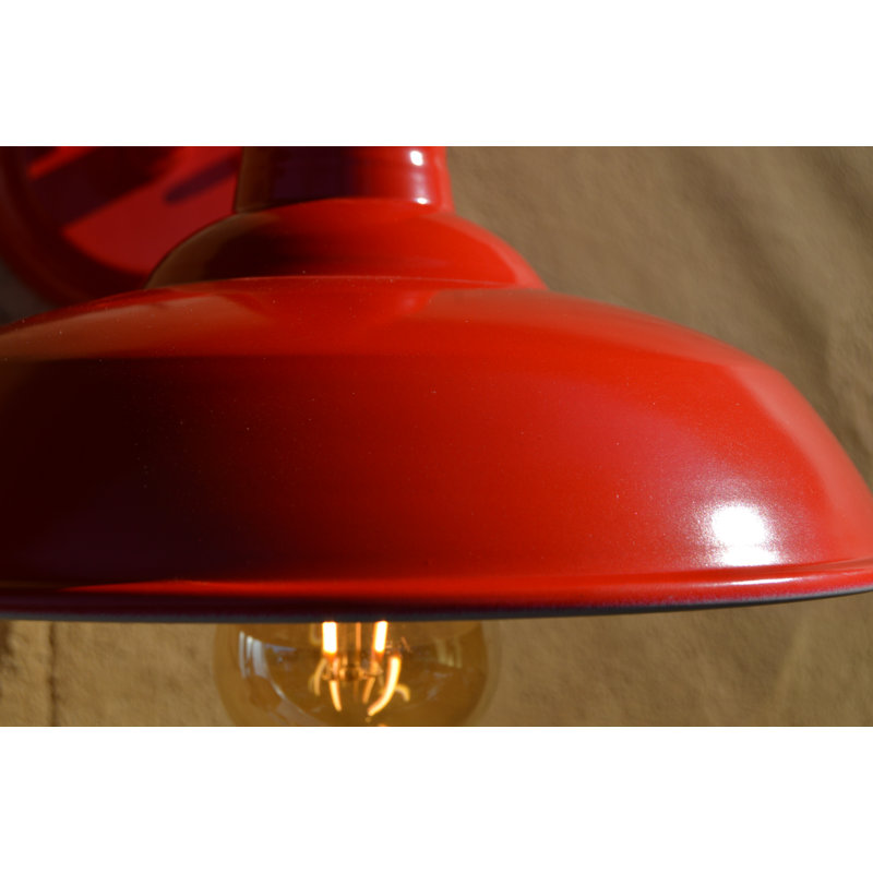 Luminaire de grange d'extérieur 15 po Ellesef, Rouge