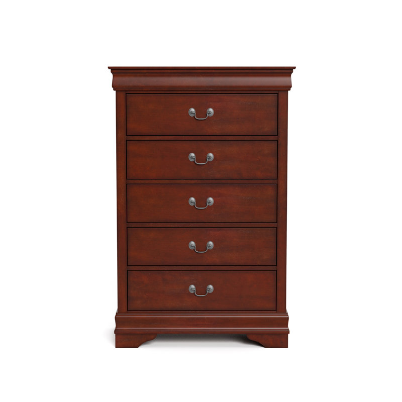 Commode 5 tiroirs Aberdeen, Cerisier