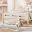 Lit plateforme simple avec tête de lit chic, structure de lit en bois massif avec support à lattes, pas de sommier tapissier et conception basse à terre-1256927302