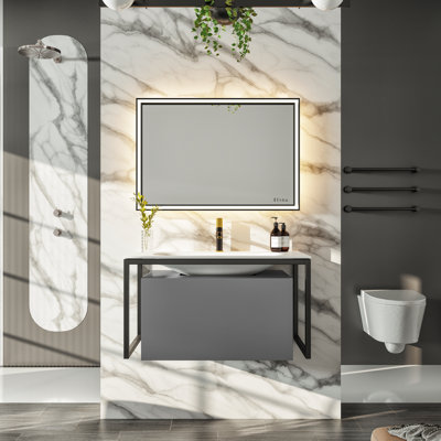 Ensemble de meuble-lavabo simple mural 32 po Sueann