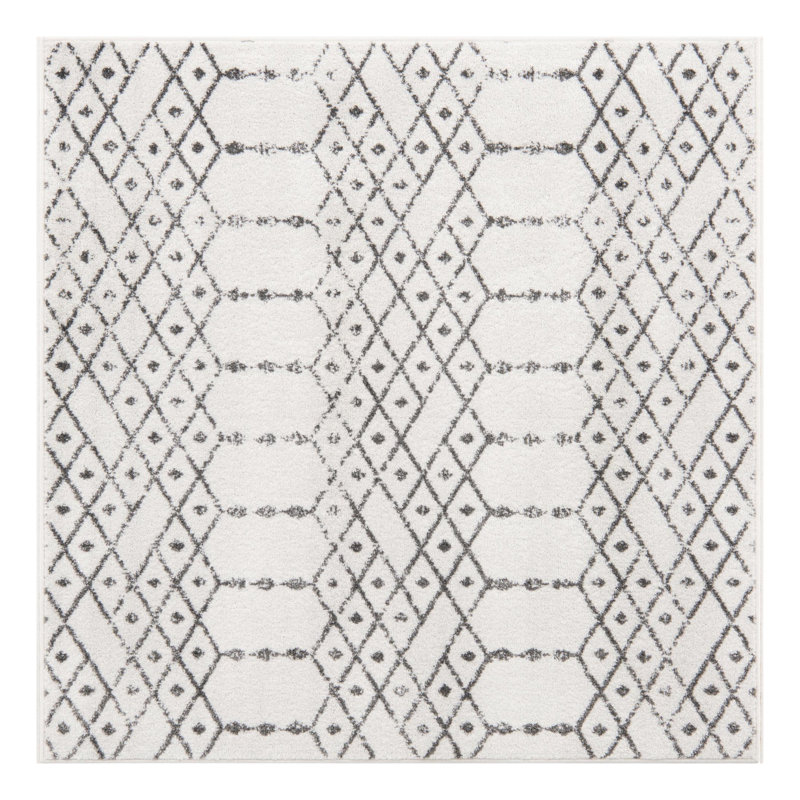 Isaiu Geometric Indoor Rug, Square 5'3"